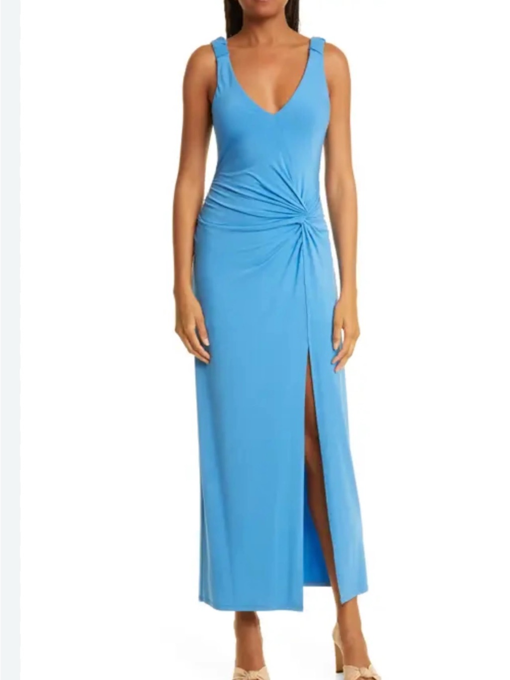Rebecca Taylor Twist Modal Front Dress In Blue Size Small Read